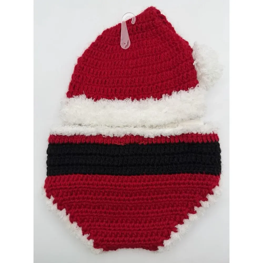 So ‘Dorable Infant Hand Crocheted Santa Set Christmas Photo Op O-6 m New